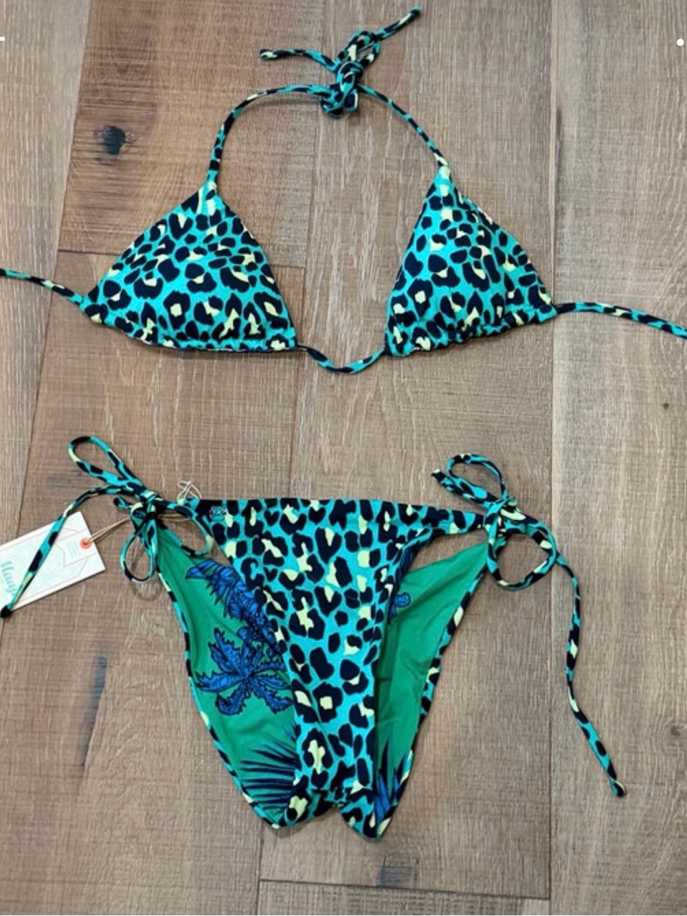 Maaji Reversible Leopard Print String Bikini Set